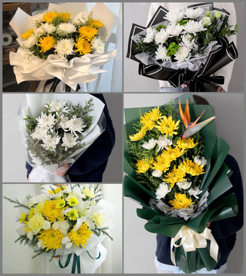 湖北孝感市安陆市府城街道元通村白事花束代送